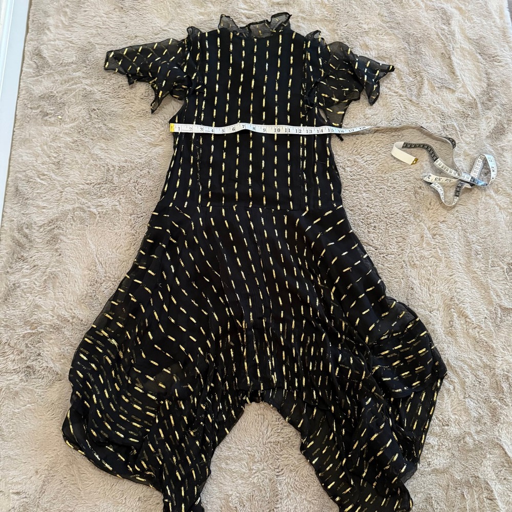 Zadig & Voltaire Whimsigoth Dress Dark Romance Metallic Festival EdgyHem Party S - Picture 11 of 14